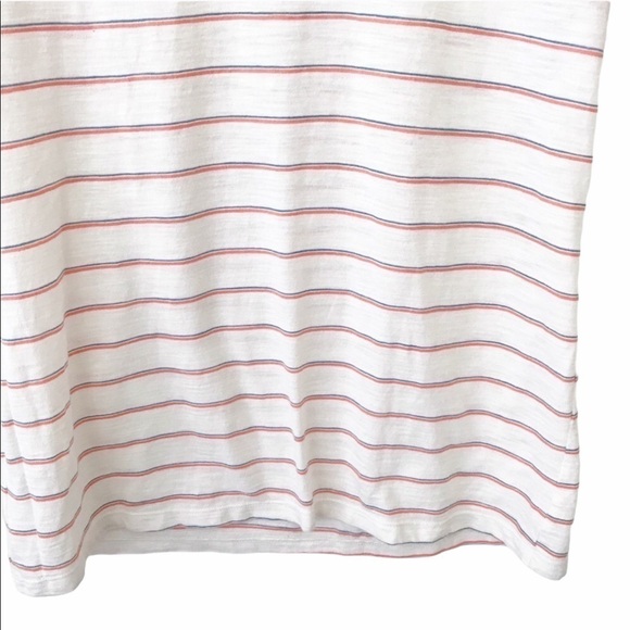 Mossimo White Stripe Short Sleeve T Shirt Tee - Picture 4 of 5